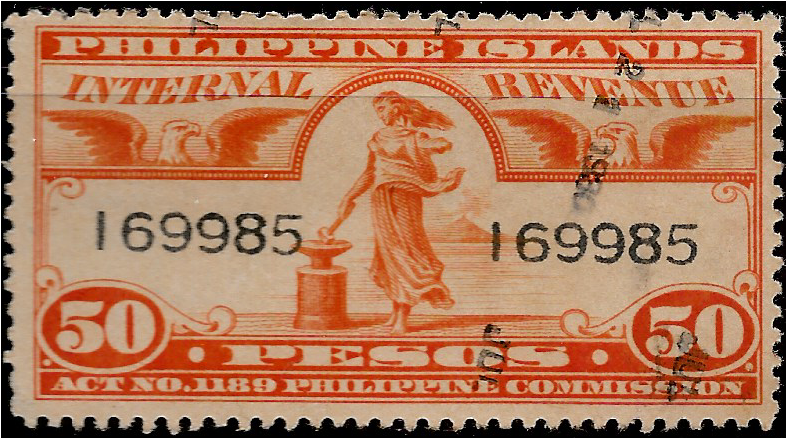 1930-31 50p Philippine Revenue Stamp